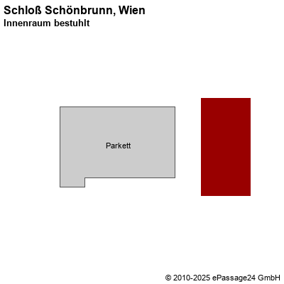 Saalplan Schloß Schönbrunn, Wien, Österreich, Innenraum bestuhlt