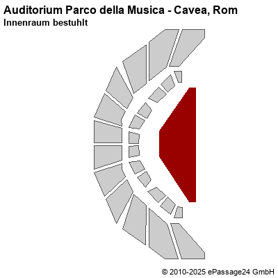 Saalplan Auditorium Parco della Musica - Cavea, Rom, Italien, Innenraum bestuhlt