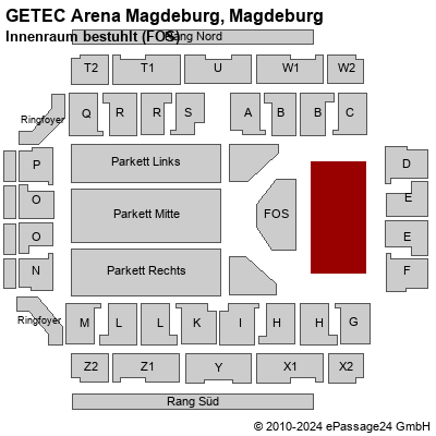 Saalplan GETEC Arena Magdeburg, Magdeburg, Deutschland, Innenraum bestuhlt (FOS)