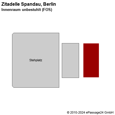 Saalplan Zitadelle Spandau, Berlin, Deutschland, Innenraum unbestuhlt (FOS)