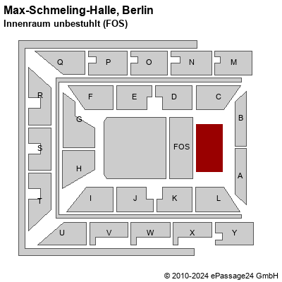 Saalplan Max-Schmeling-Halle, Berlin, Deutschland, Innenraum unbestuhlt (FOS)