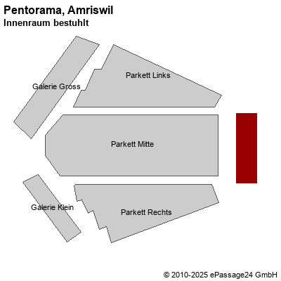 Saalplan Pentorama, Amriswil, Schweiz, Innenraum bestuhlt