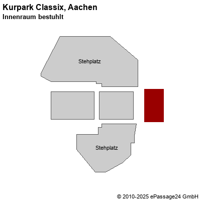 Saalplan Kurpark Classix, Aachen, Deutschland, Innenraum bestuhlt