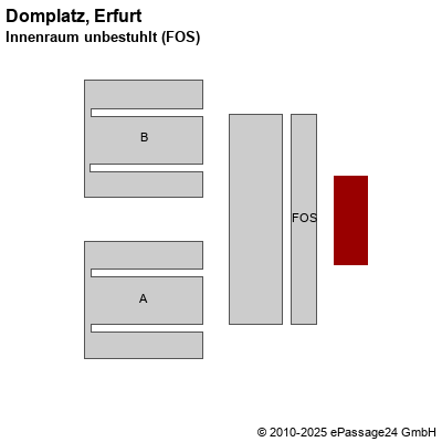 Saalplan Domplatz, Erfurt, Deutschland, Innenraum unbestuhlt (FOS)