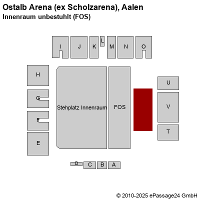 Saalplan Ostalb Arena (ex Scholzarena), Aalen, Deutschland, Innenraum unbestuhlt (FOS)