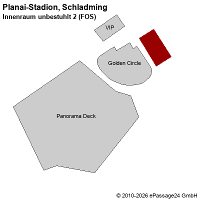 Saalplan Planai-Stadion, Schladming, &Ouml;sterreich, Innenraum unbestuhlt 2 (FOS)