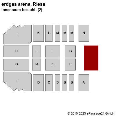 Saalplan erdgas arena, Riesa, Deutschland, Innenraum bestuhlt (2)