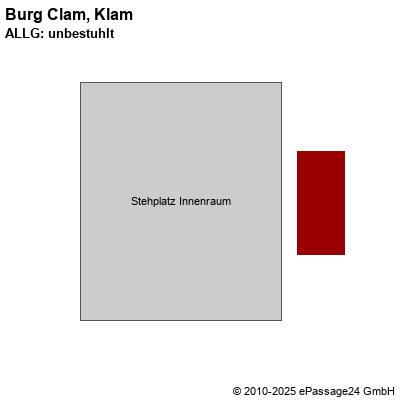 Saalplan Burg Clam, Klam, Österreich, ALLG: unbestuhlt