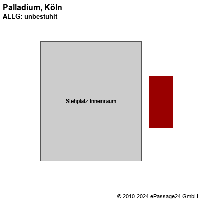 Saalplan Palladium, Köln, Deutschland, ALLG: unbestuhlt