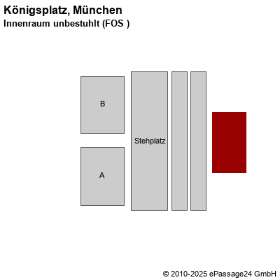 Saalplan Königsplatz, München, Deutschland, Innenraum unbestuhlt (FOS )