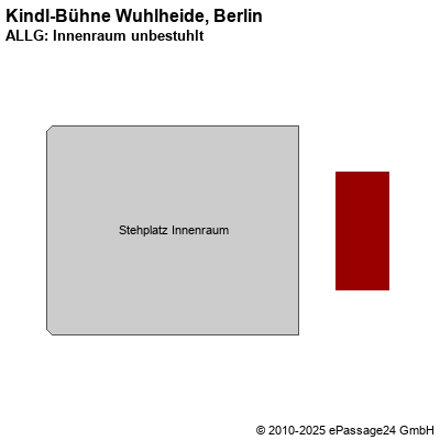 Saalplan Kindl-Bühne Wuhlheide, Berlin, Deutschland, ALLG: Innenraum unbestuhlt