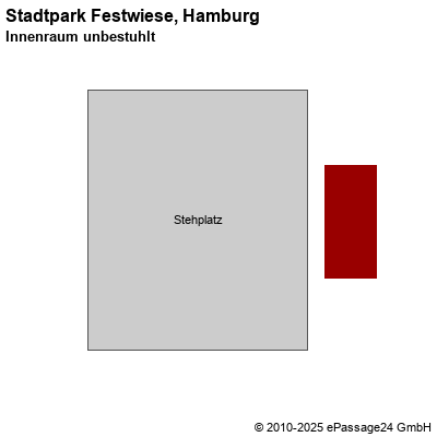 Saalplan Stadtpark Festwiese, Hamburg, Deutschland, Innenraum unbestuhlt