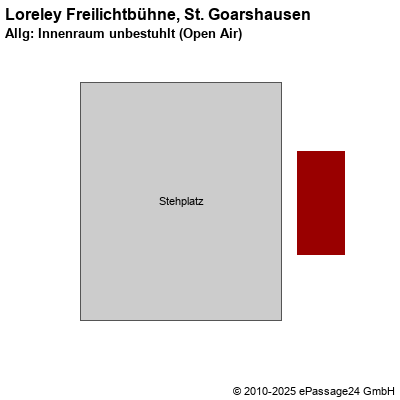 Saalplan Loreley Freilichtbühne, St. Goarshausen, Deutschland, Allg: Innenraum unbestuhlt (Open Air)