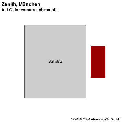 Saalplan Zenith, München, Deutschland, ALLG: Innenraum unbestuhlt