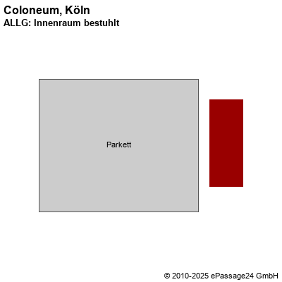 Saalplan Coloneum, Köln, Deutschland, ALLG: Innenraum bestuhlt