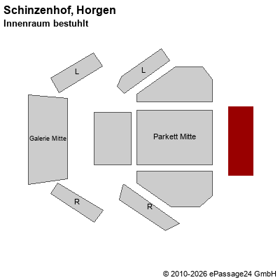 Saalplan Schinzenhof, Horgen, Schweiz, Innenraum bestuhlt