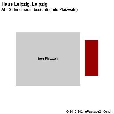 Saalplan Haus Leipzig, Leipzig, Deutschland, ALLG: Innenraum bestuhlt (freie Platzwahl)