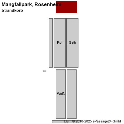 Saalplan Mangfallpark, Rosenheim, Deutschland, Strandkorb