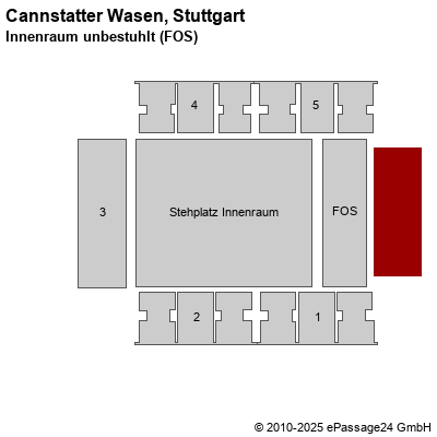 Saalplan Cannstatter Wasen, Stuttgart, Deutschland, Innenraum unbestuhlt (FOS)