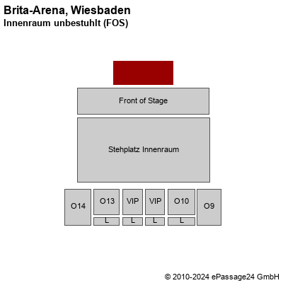 Saalplan Brita-Arena, Wiesbaden, Deutschland, Innenraum unbestuhlt (FOS)
