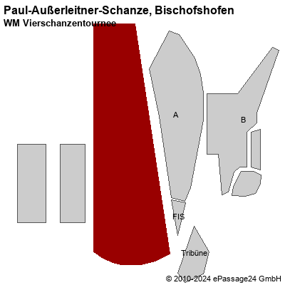 Saalplan Paul-Außerleitner-Schanze, Bischofshofen, Österreich, WM Vierschanzentournee