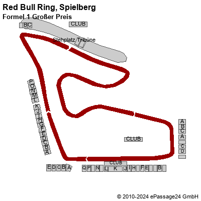 Saalplan Red Bull Ring, Spielberg, Österreich, Formel 1 Großer Preis