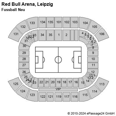 Saalplan Red Bull Arena, Leipzig, Deutschland, Fussball Neu