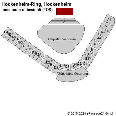 Saalplan Hockenheim-Ring, Hockenheim, Deutschland, Innenraum unbestuhlt (FOS)