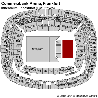 Saalplan Commerzbank-Arena, Frankfurt, Deutschland, Innenraum unbestuhlt (FOS Stlyes)