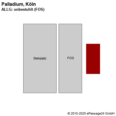 Saalplan Palladium, Köln, Deutschland, ALLG: unbestuhlt (FOS)