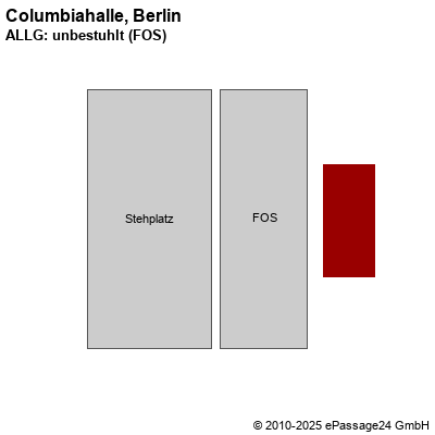 Saalplan Columbiahalle, Berlin, Deutschland, ALLG: unbestuhlt (FOS)