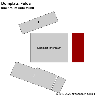 Saalplan Domplatz, Fulda, Deutschland, Innenraum unbestuhlt