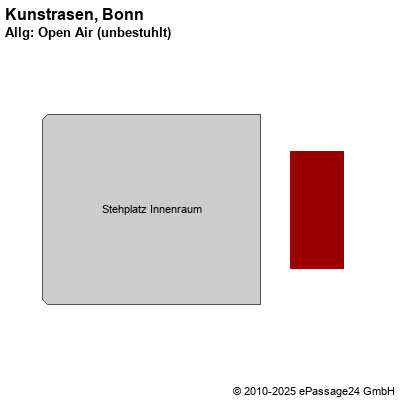 Saalplan Kunstrasen, Bonn, Deutschland, Allg: Open Air (unbestuhlt)
