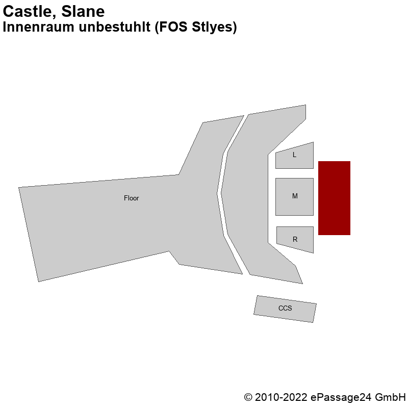 Saalplan Castle, Slane, Irland, Innenraum unbestuhlt (FOS Stlyes)