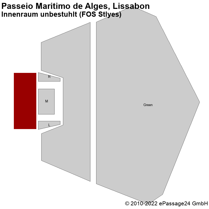 Saalplan Passeio Maritimo de Alges, Lissabon, Portugal, Innenraum unbestuhlt (FOS Stlyes)