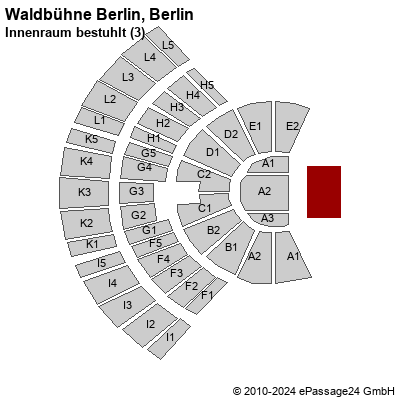 Saalplan Waldbühne Berlin, Berlin, Deutschland, Innenraum bestuhlt (3)