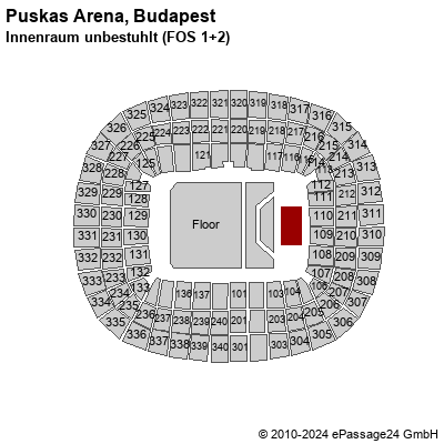 Saalplan Puskas Arena, Budapest, Ungarn, Innenraum unbestuhlt (FOS 1+2)