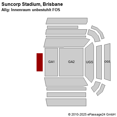 Saalplan Suncorp Stadium, Brisbane, Australien, Allg: Innenraum unbestuhlt FOS