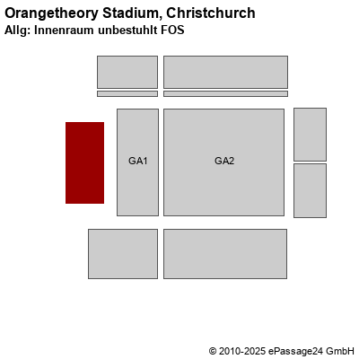 Saalplan Orangetheory Stadium, Christchurch, Neuseeland, Allg: Innenraum unbestuhlt FOS