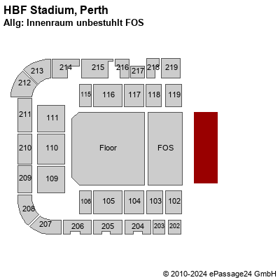 Saalplan HBF Stadium, Perth, Australien, Allg: Innenraum unbestuhlt FOS