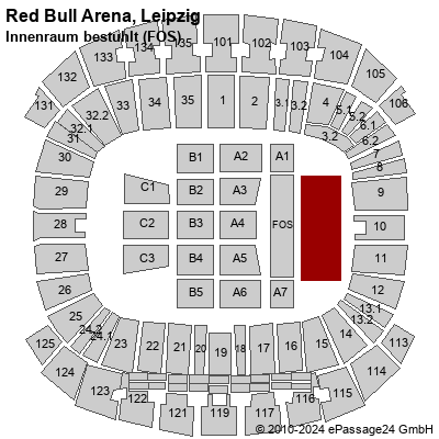 Saalplan Red Bull Arena, Leipzig, Deutschland, Innenraum bestuhlt (FOS)