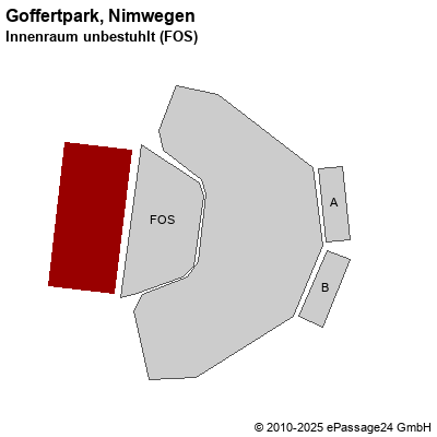 Saalplan Goffertpark, Nimwegen, Niederlande, Innenraum unbestuhlt (FOS)