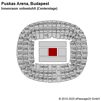 Saalplan Puskas Arena, Budapest, Ungarn, Innenraum unbestuhlt (Centerstage)