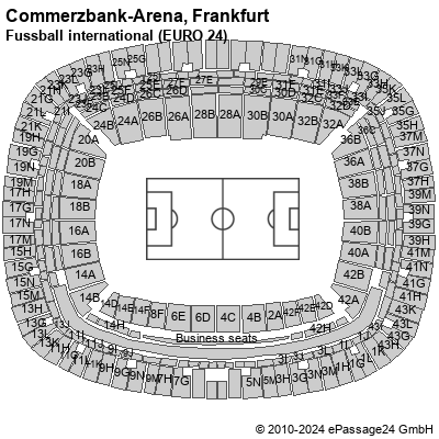 Saalplan Commerzbank-Arena, Frankfurt, Deutschland, Fussball international (EURO 24)