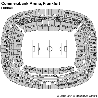 Saalplan Commerzbank-Arena, Frankfurt, Deutschland, Fußball