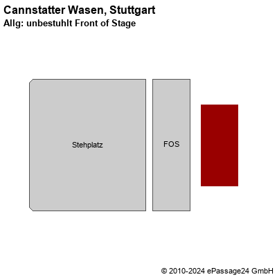 Saalplan Cannstatter Wasen, Stuttgart, Deutschland, Allg: unbestuhlt Front of Stage