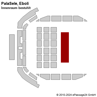 Saalplan PalaSele, Eboli, Italien, Innenraum bestuhlt