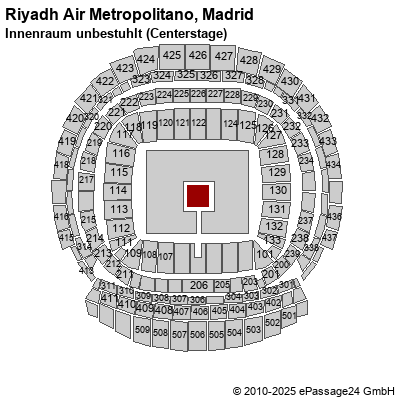 Saalplan Riyadh Air Metropolitano, Madrid, Spanien, Innenraum unbestuhlt (Centerstage)
