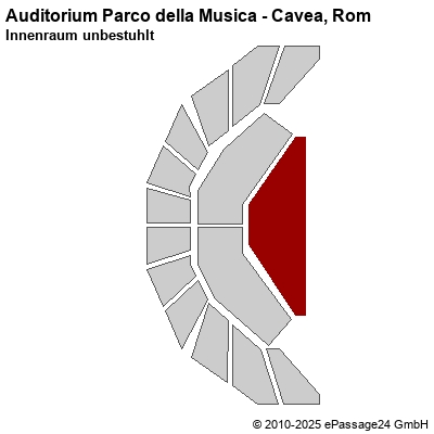 Saalplan Auditorium Parco della Musica - Cavea, Rom, Italien, Innenraum unbestuhlt