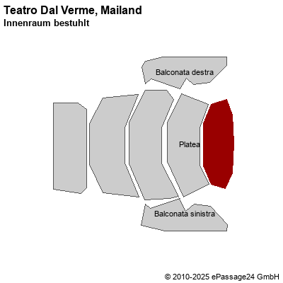 Saalplan Teatro Dal Verme, Mailand, Italien, Innenraum bestuhlt